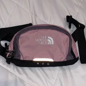 Pink North Face Roo Lumbar Fanny Pack 